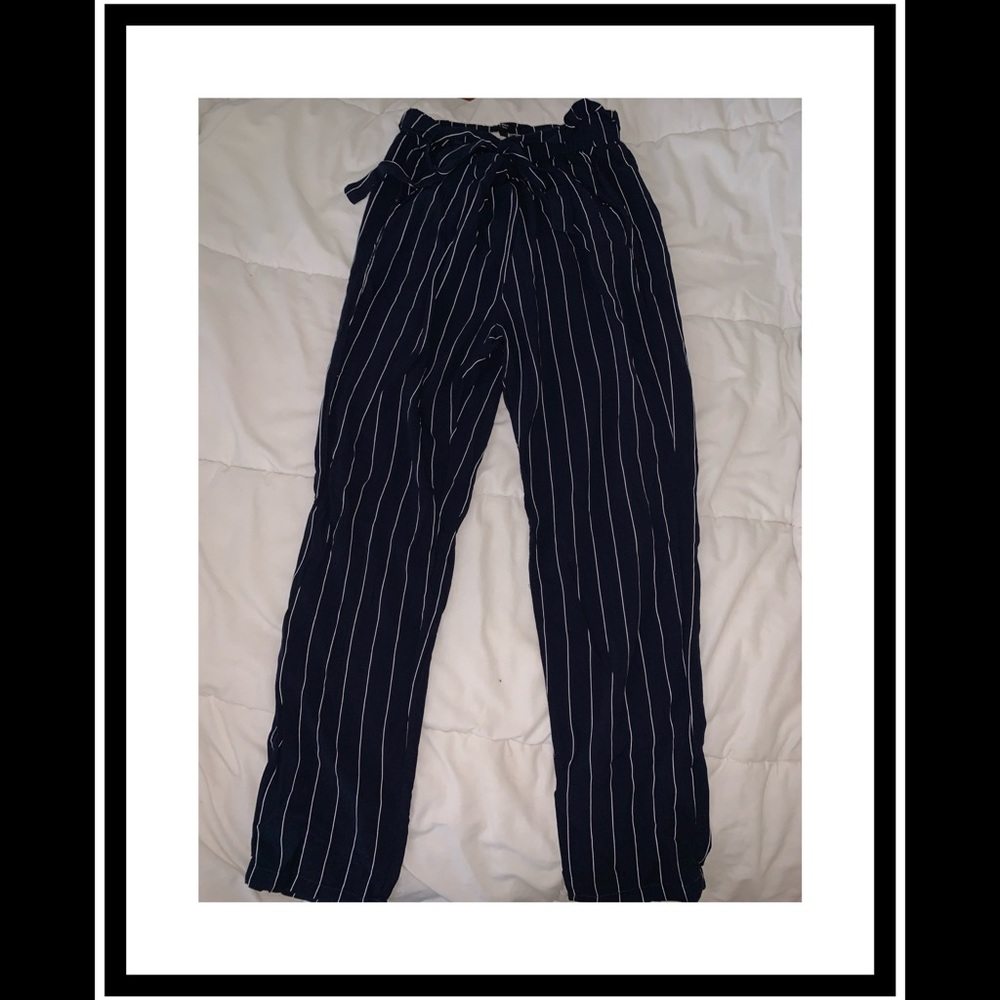 DARK BLUE FLOWY PANTS